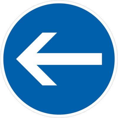 Verkehrszeichen 211-10 Vorgeschriebene Fahrtrichtung hier links | gemäß StVO