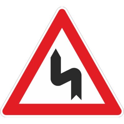 Verkehrszeichen 105-10 Doppelkurve, zunächst links | gemäß StVO