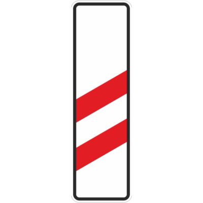 Verkehrszeichen 159-10 zweistreifige Bake, Aufstellung rechts | gemäß StVO