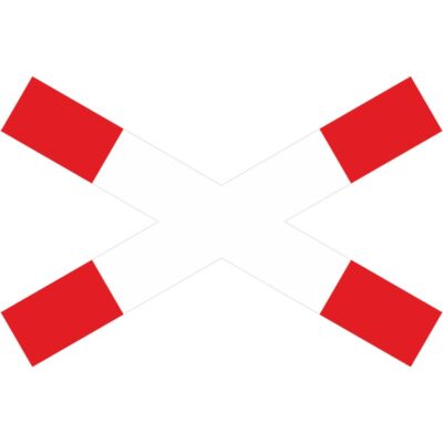 Verkehrszeichen 201-52 Andreaskreuz, liegend | gemäß StVO