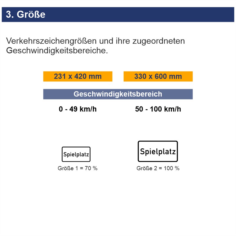 Verkehrszeichen 1012-56 Spielplatz | Größen