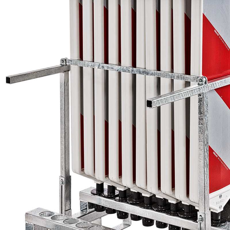 Kombigestell von WEMAS für 20 Baken und 20 Fußplatten | Halterung für Baken