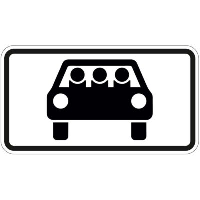 Verkehrszeichen 1010-71 PKW oder Krafträder mit Beiwagen, die mit mindestens 3 Personen besetzt sind | gemäß StVO