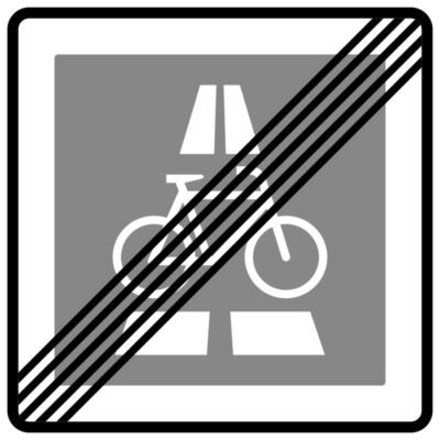 Verkehrszeichen 350.2-20 Ende des Radschnellwegs | gemäß StVO