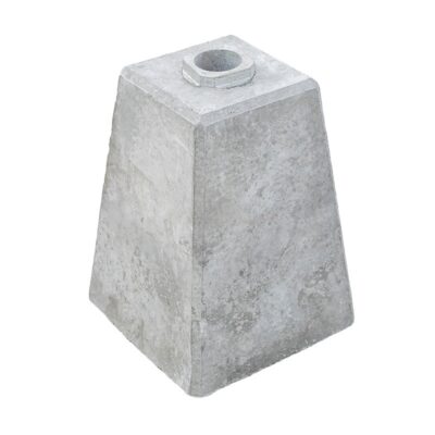 Betonsockelstein für Rohrpfosten mit Bodenhülse 60 mm