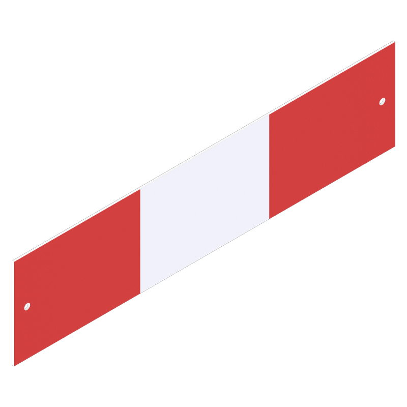 Warnschildzeichen für Beton-Aufstellvorrichtungen | 3D-Ansicht