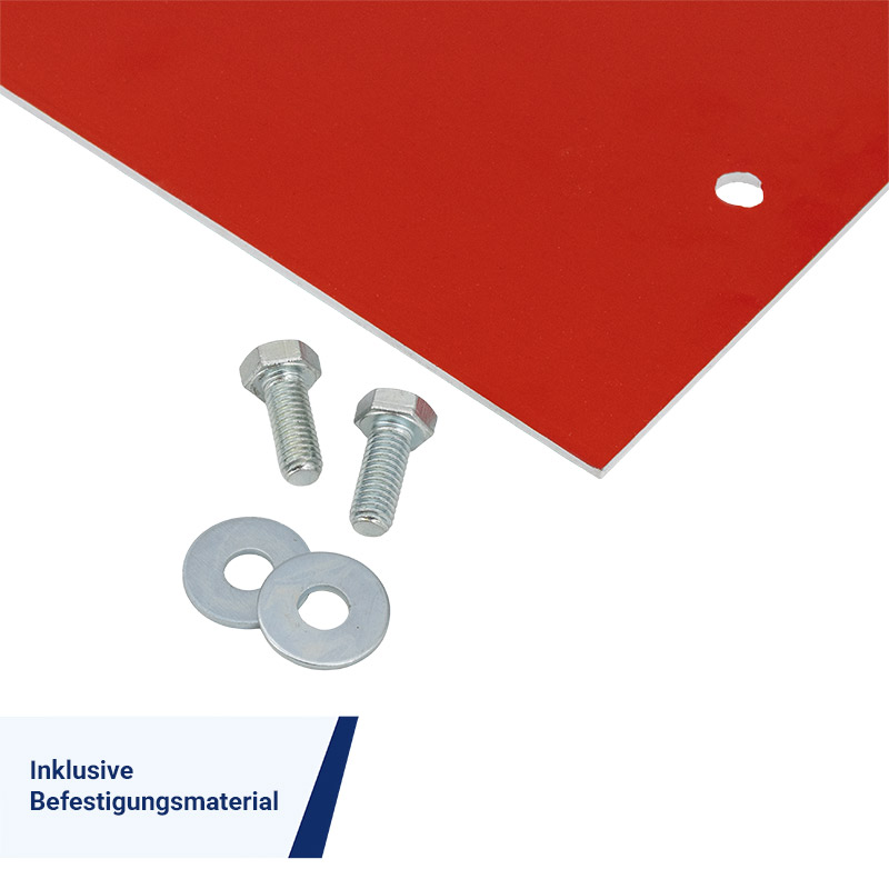 Warnschildzeichen für Beton-Aufstellvorrichtungen | Inklusive Befestigungsmaterial