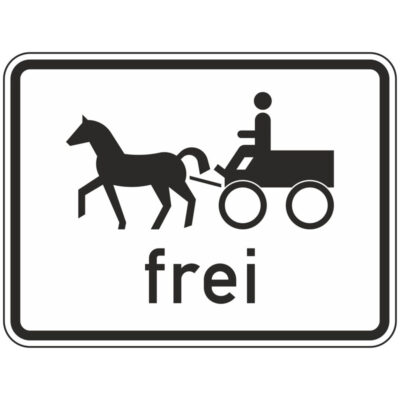 Verkehrszeichen 1024-18 Gespannfuhrwerke frei |
gemäß StVO