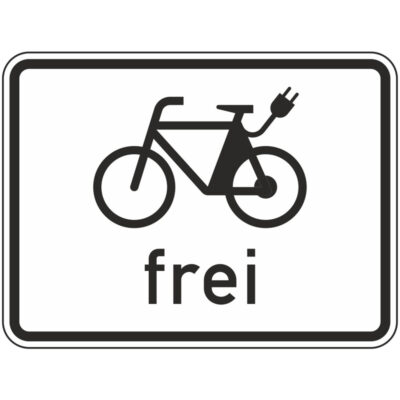 Verkehrszeichen 1022-13 E-Bikes frei | gemäß StVO
Verkehrszeichen 1022-13 E-Bikes frei | gemäß StVO
