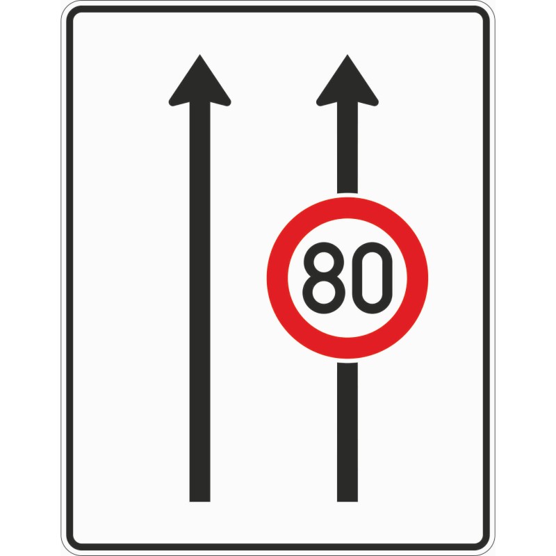 Verkehrszeichen 523-30 Fahrstreifentafel ohne Gegenverkehr | gemäß StVO