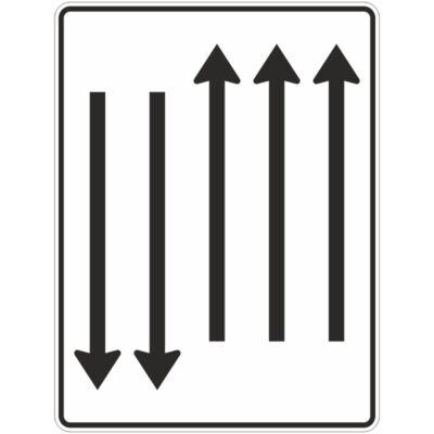 Verkehrszeichen 522-34 Fahrstreifentafel mit Gegenverkehr | gemäß StVO