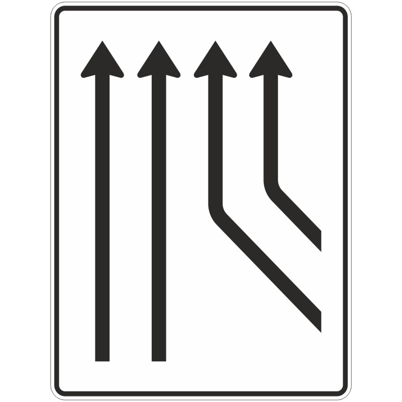 Verkehrszeichen 550-23 Zusammenführungstafel | gemäß StVO