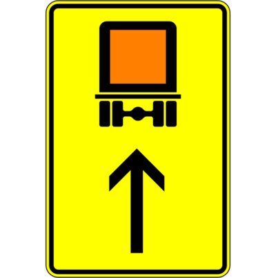 Verkehrszeichen 422-32 Wegweiser für kennzeichnungspflichtige Fahrzeuge mit gefährlichen Gütern, geradeaus | gemäß StVO