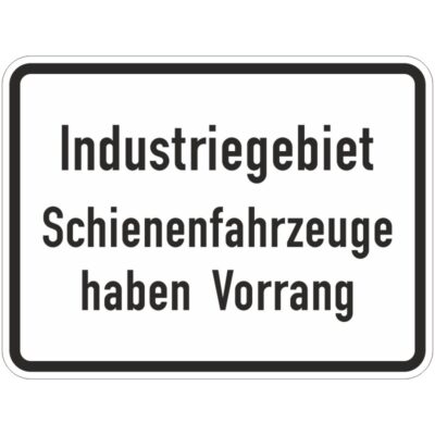 Verkehrszeichen 1008-32 Industriegebiet Schienenfahrzeuge haben Vorrang | gemäß StVO