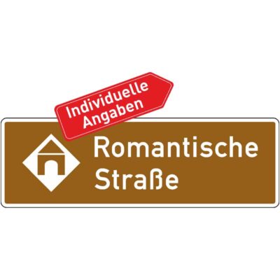 Verkehrszeichen 386.2-53 Touristische Route als Hinweisschild | gemäß StVO