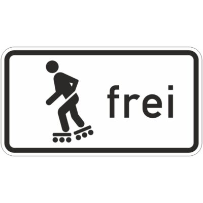 Verkehrszeichen 1020-13 Inline-Skaten und Rollschuhfahren zugelassen | gemäß StVO