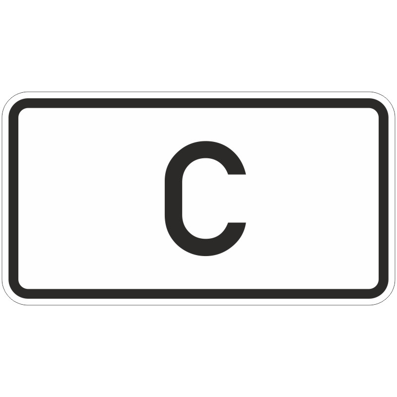 Verkehrszeichen 1014-51 Tunnelkategorie “C” | gemäß StVO