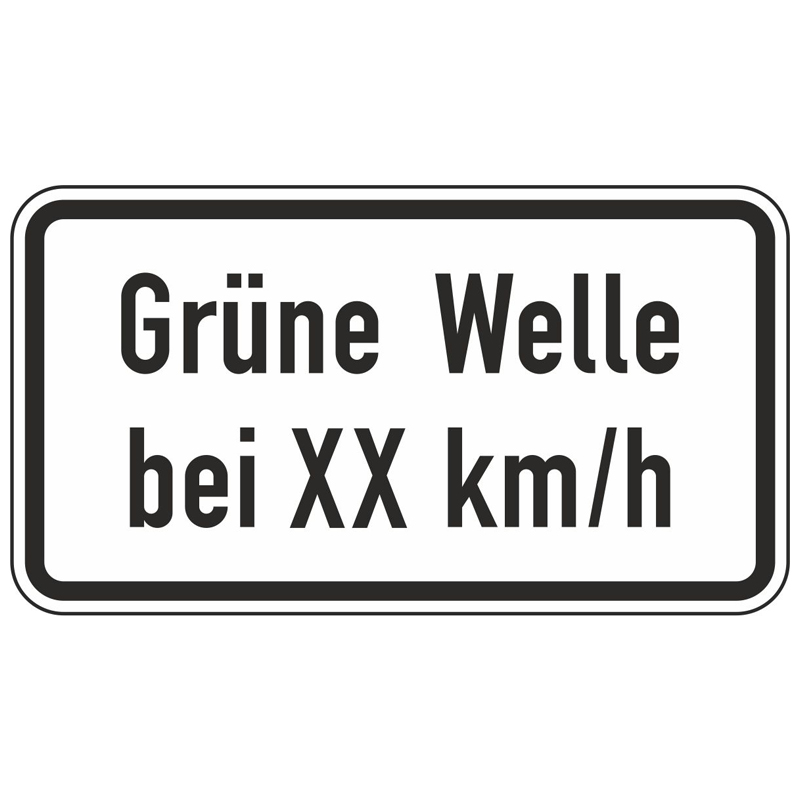 Verkehrszeichen 1012-34 Grüne Welle bei … km/h | gemäß StVO