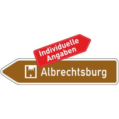 Verkehrszeichen 386.1-12 Touristischer Hinweis als Pfeilwegweiser | gemäß StVO