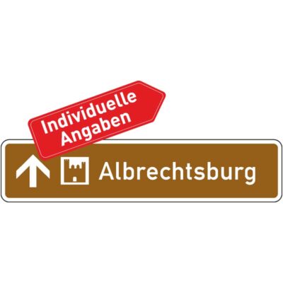 Verkehrszeichen 386.1-30 Touristischer Hinweis als Vorwegweiser, geradeaus | gemäß StVO