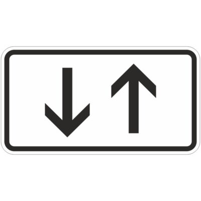Verkehrszeichen 1000-31 Beide Richtungen, zwei gegengerichtete senkrechte Pfeile | gemäß StVO