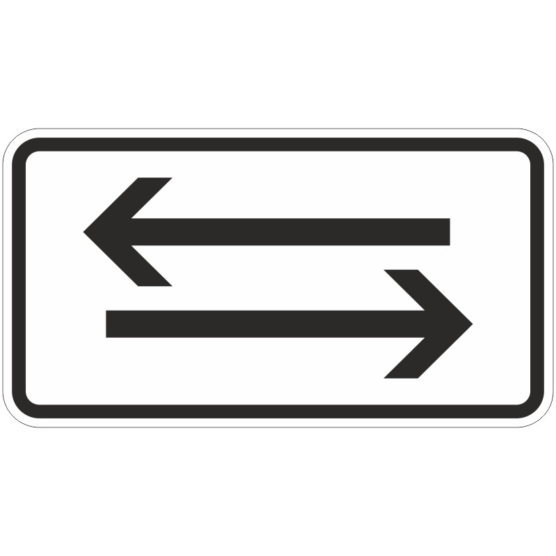 Verkehrszeichen 1000-30 Beide Richtungen, zwei gegengerichtete waagerechte Pfeile | gemäß StVO