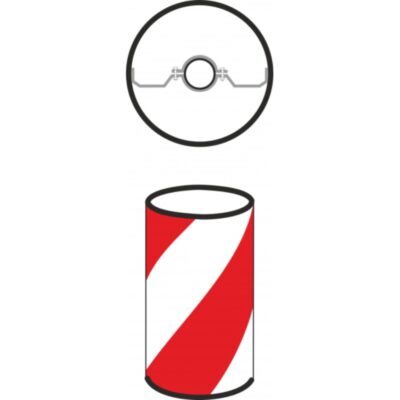 Runde Leitsäule Ø 300 mm mit Verkehrszeichen 626-10