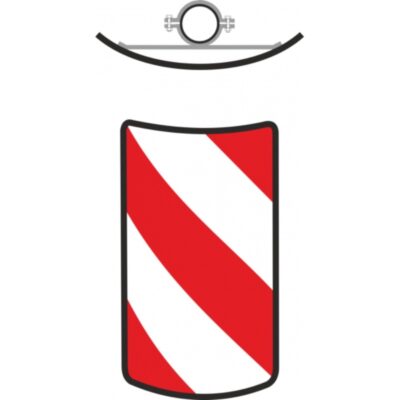 Verkehrszeichen 626-20 in konvexer Form, rechtsweisend