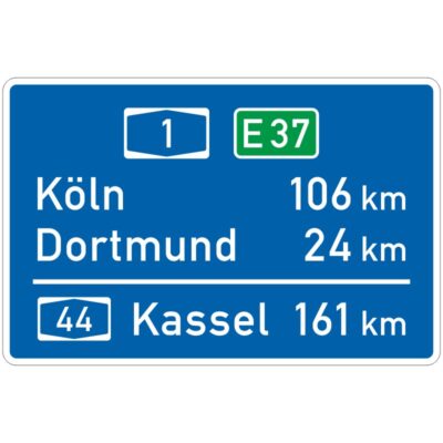 Verkehrszeichen 453 Entfernungstafel | gemäß StVO