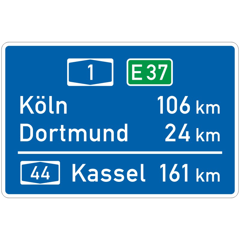 Verkehrszeichen 453 Entfernungstafel | gemäß StVO