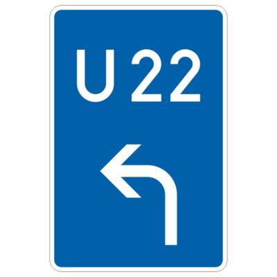 Verkehrszeichen 460-10 Bedarfsumleitung Vorankündigung links | gemäß StVO