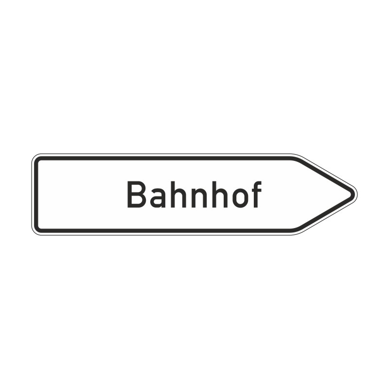 Verkehrszeichen 432-20 Pfeilwegweiser zu Zielen mit erheblicher Verkehrsbedeutung, rechtsweisend | gemäß StVO