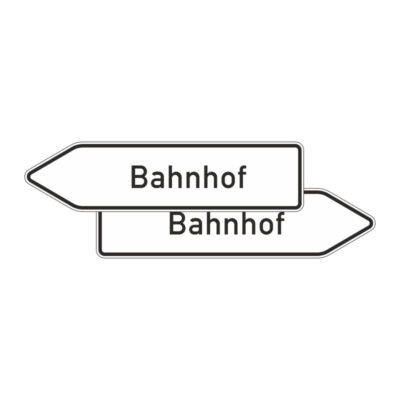 Verkehrszeichen 432-40 Pfeilwegweiser zu Zielen mit erheblicher Verkehrsbedeutung, doppelseitig | gemäß der StVO