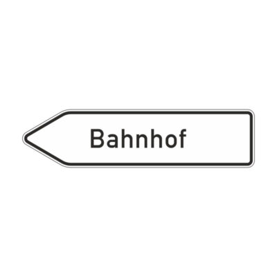 Verkehrszeichen 432-10 Pfeilwegweiser zu Zielen mit erheblicher Verkehrsbedeutung, linksweisend | gemäß StVO