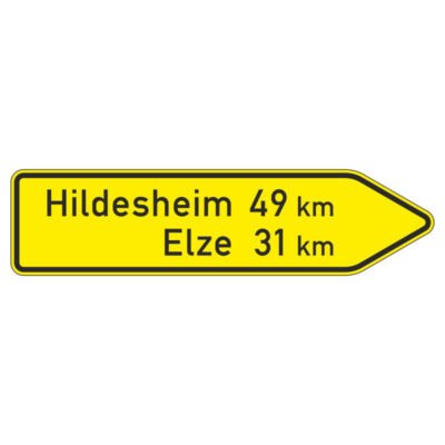 Verkehrszeichen 418-20 Pfeilwegweiser auf sonstigen Straßen, rechtsweisend | gemäß StVO