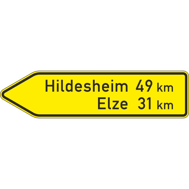 Verkehrszeichen 418-10 Pfeilwegweiser auf sonstigen Straßen, linksweisend | gemäß StVO