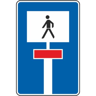 Verkehrszeichen 357-51 Für Fußgänger durchlässige Sackgasse | gemäß StVO