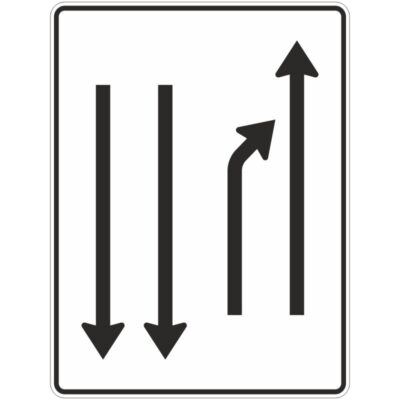 Verkehrszeichen 532-21 Einengungstafel mit Gegenverkehr | gemäß StVO