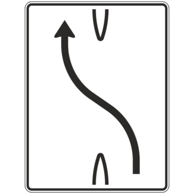 Verkehrszeichen 501-10 Überleitungstafel ohne Gegenverkehr | gemäß StVO