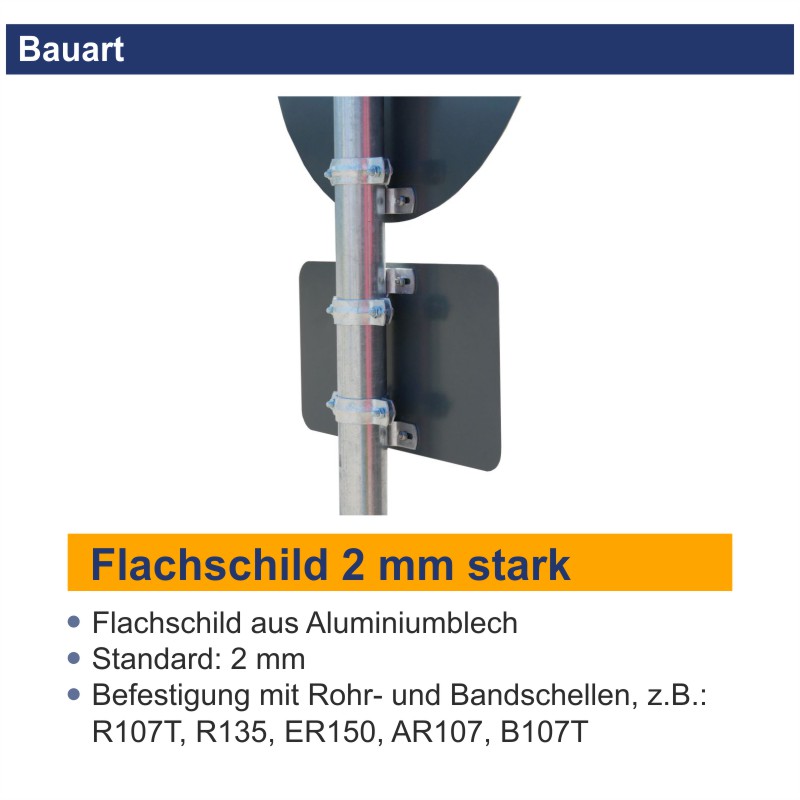 Verkehrszeichen 415-40 Pfeilwegweiser auf Bundesstraßen, doppelseitig | Bauart