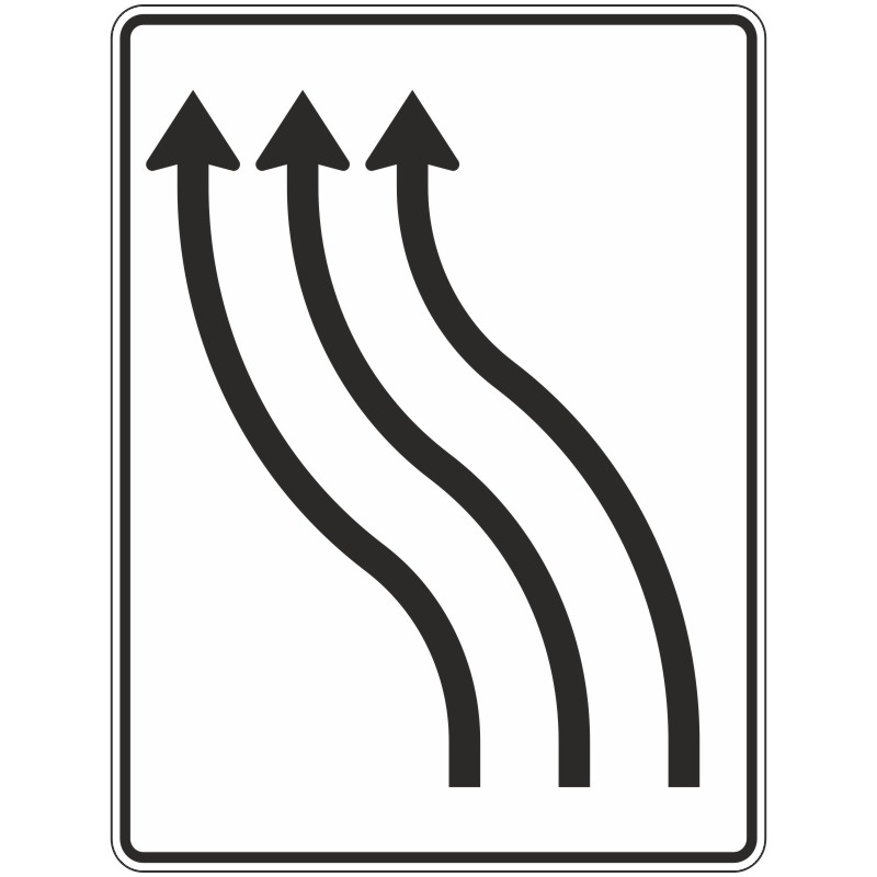 Verkehrszeichen 511-12 Verschwenkungstafel ohne Gegenverkehr | gemäß StVO