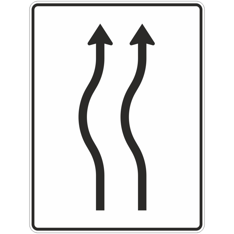 Verkehrszeichen 513-11 Verschwenkungstafel kurze Verschwenkung | gemäß StVO