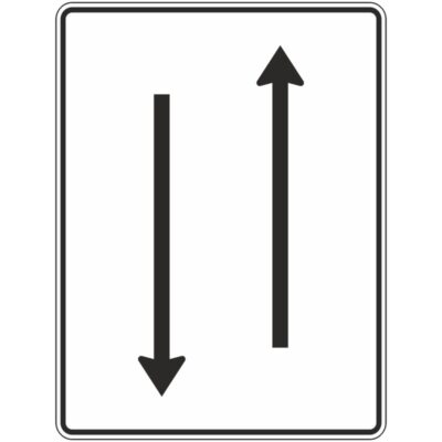 Verkehrszeichen 522-30 Fahrstreifentafel mit Gegenverkehr | gemäß StVO