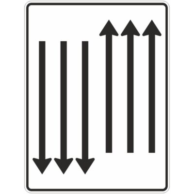 Verkehrszeichen 522-36 Fahrstreifentafel mit Gegenverkehr | gemäß StVO