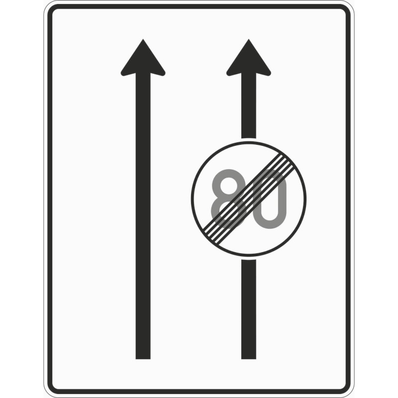 Verkehrszeichen 537-30 Fahrstreifentafel ohne Gegenverkehr | gemäß StVO