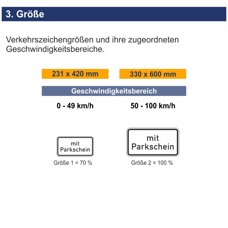 Verkehrszeichen 1053-31 Mit Parkschein | Größen