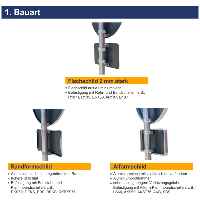 Verkehrszeichen 1042-52 Sa, So und an Feiertagen | Bauarten