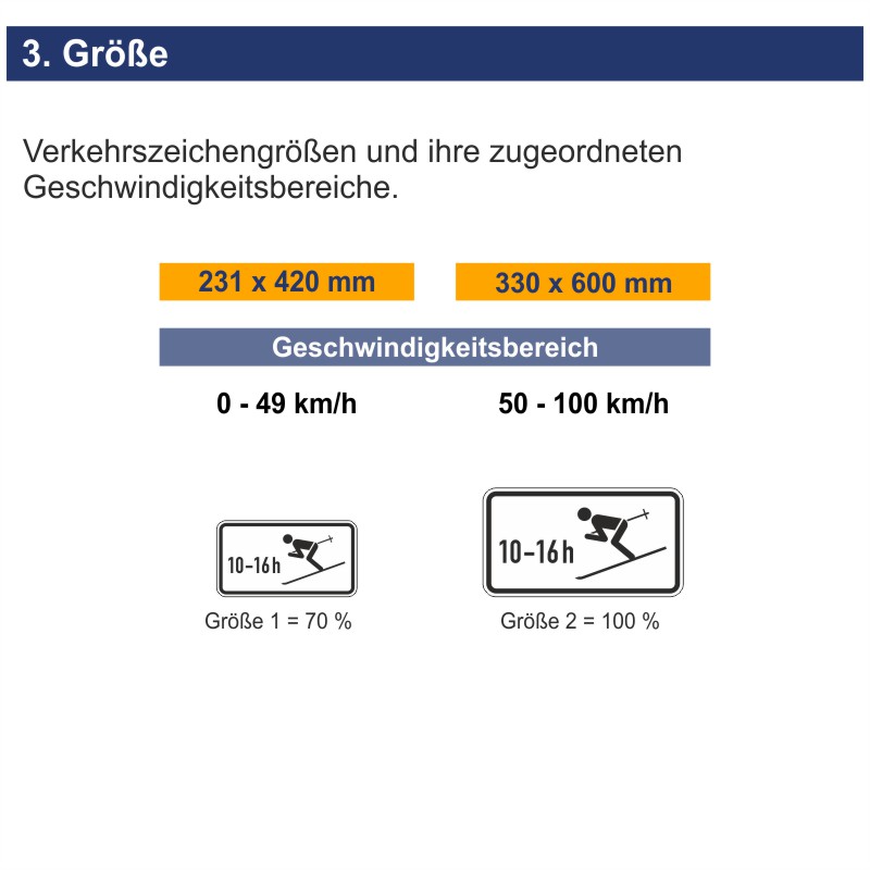 Verkehrszeichen 1040-10 Wintersport erlaubt, zeitlich beschränkt | Größen