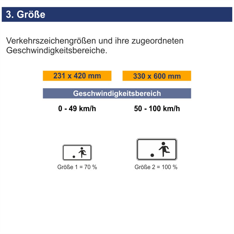 Verkehrszeichen 1010-10 Erlaubt Kindern auch auf der Fahrbahn und dem Seitenstreifen zu spielen | Größen