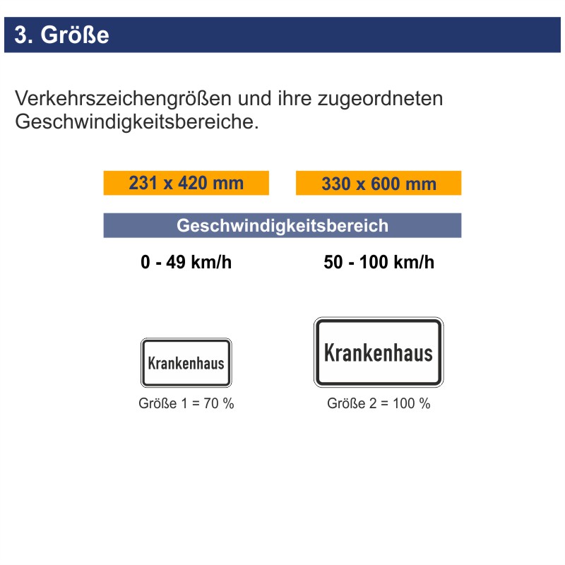 Verkehrszeichen 1012-53 Krankenhaus | Größen